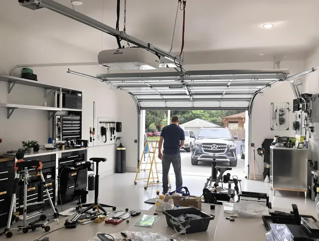 Garage door opener installation by Columbus Garage Door Repair in Columbus