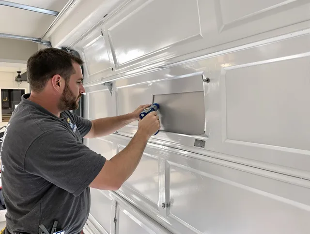 Garage door panel repair by Columbus Garage Door Repair in Columbus